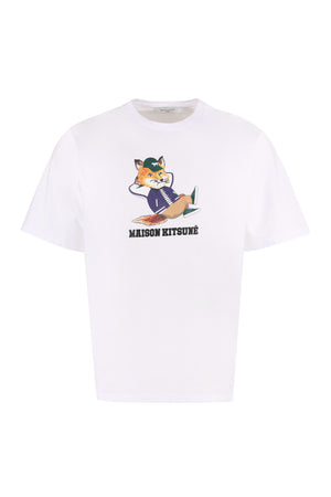 T-shirt in cotone con logo-0